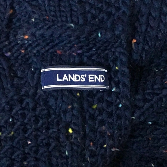 LANDS’ END Infinity Scarf Chunky Cable Knit Multicolor Speckled Yarn Cozy Warm - Picture 6 of 10